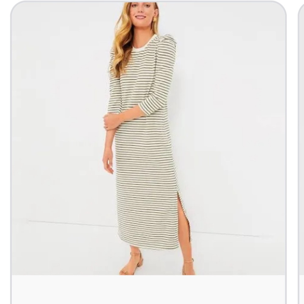 Tuckernuck Pomade Place olive striped dress